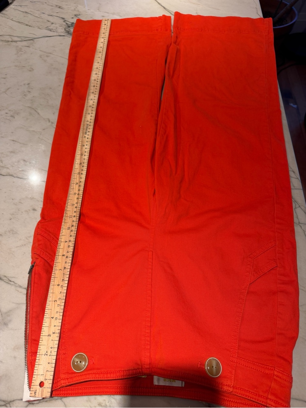 Maeve Bright Orange Cropped Cargo Pants